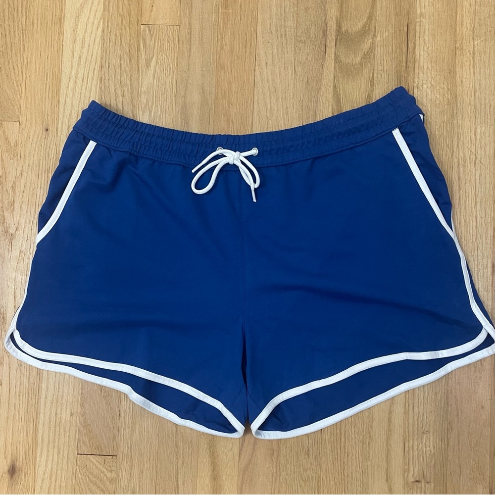 NWT Retro Running Shorts XXL H&M Blue Stripe Joggers Athletic Casual Americana